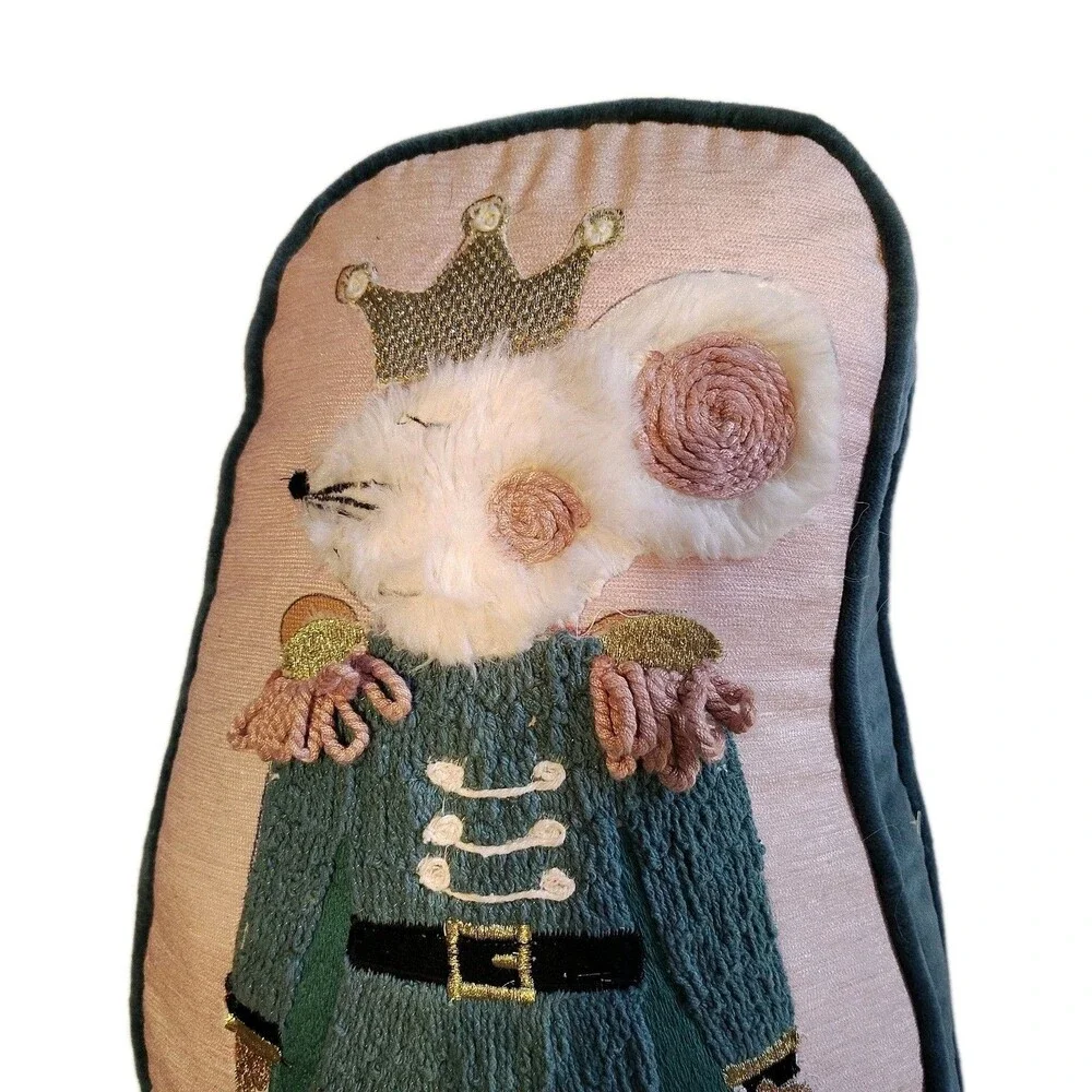 Martha Stewart Christmas Mouse King Nutcracker Character Throw Pillow 19